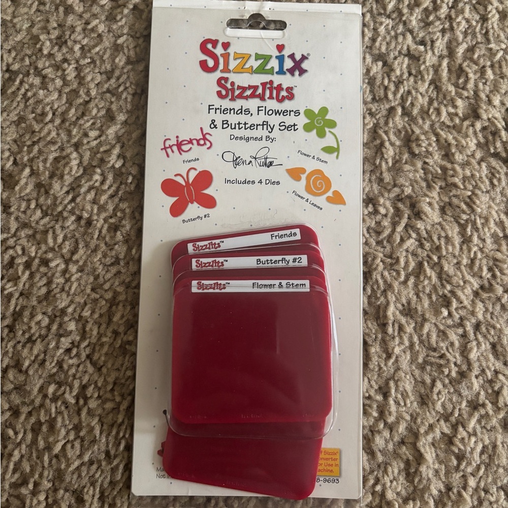 Sizzix Sizzlits Friends, Flowers & Butterfly Die Set
